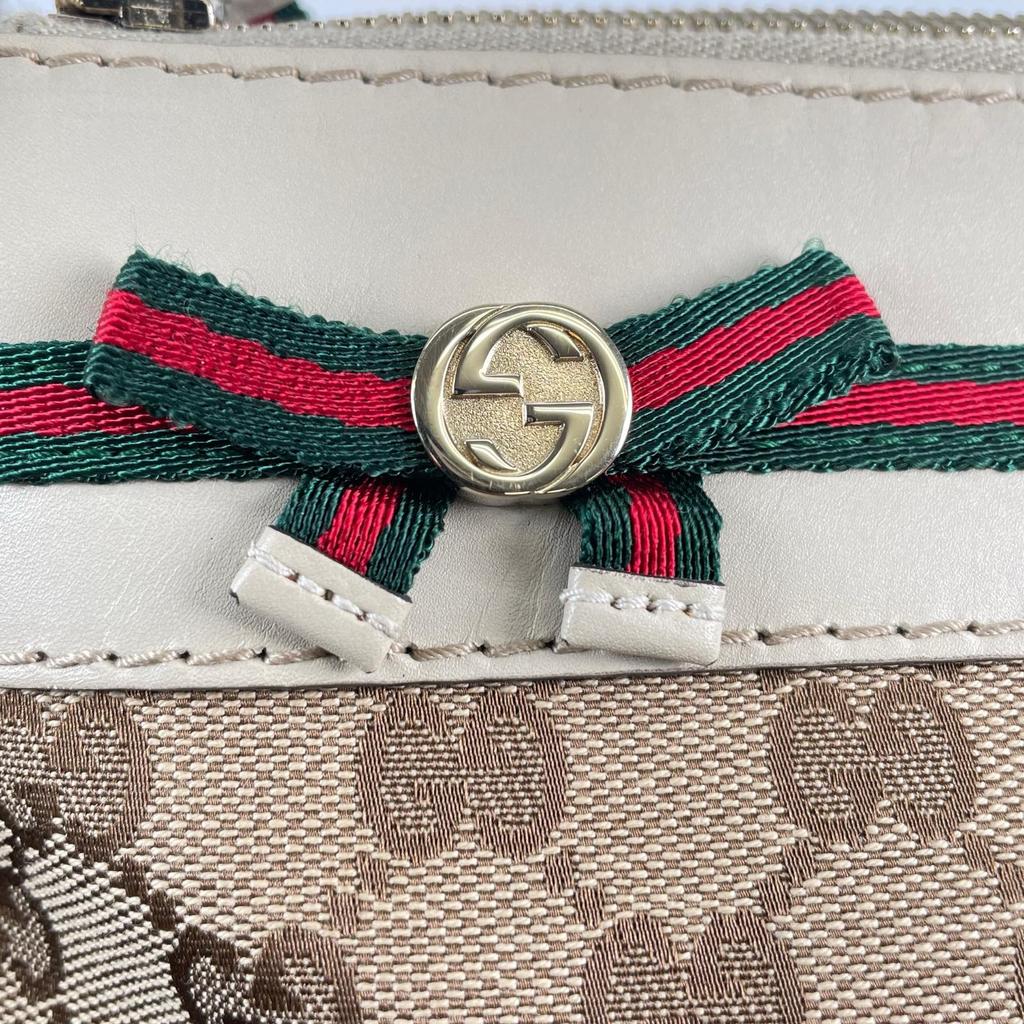 Gucci Sherry Line 254065 Shoulder Bag Beige Women Used