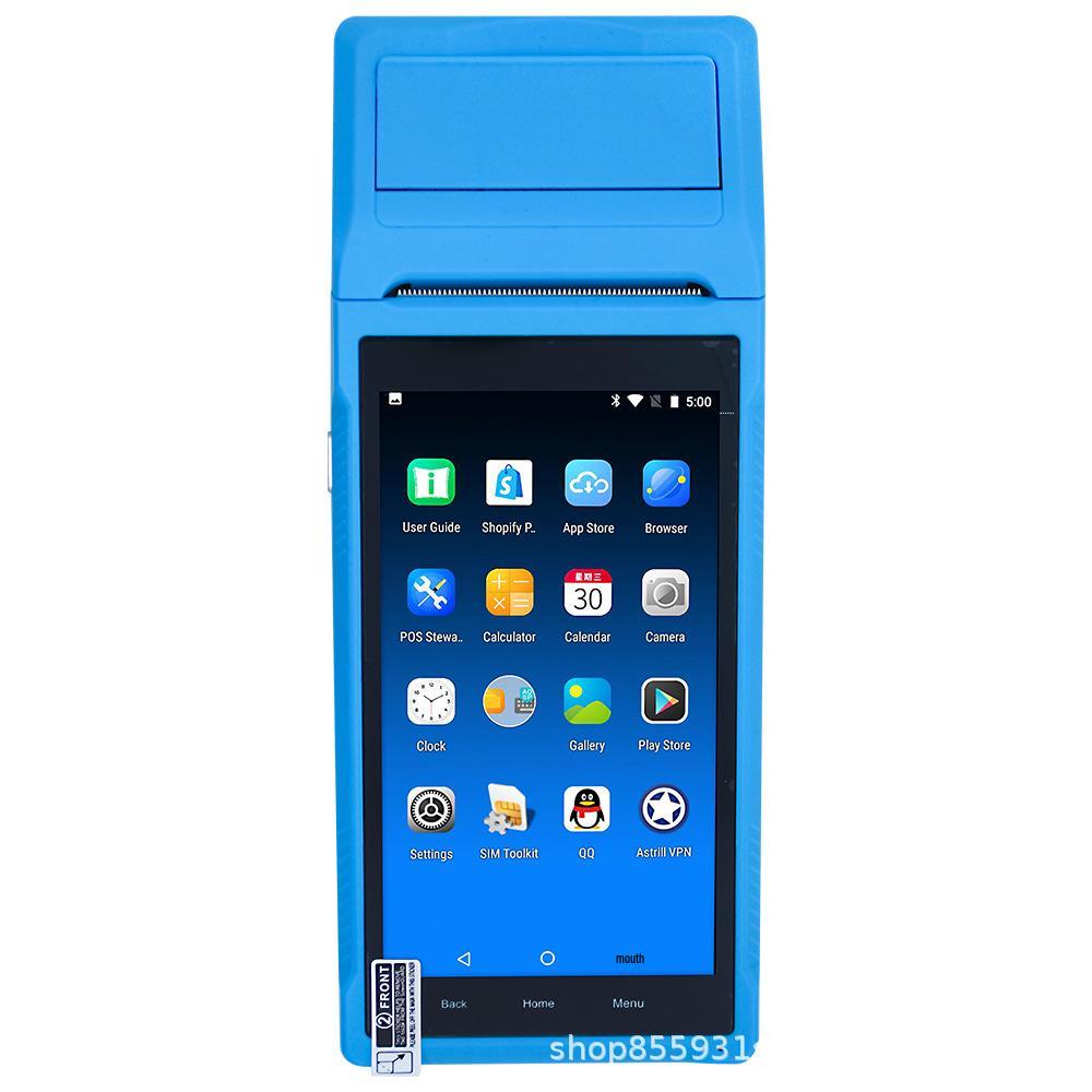 Smart Handheld PDA with 58mm Thermal Bluetooth Printer, SIM Card, WiFi, GPS Support