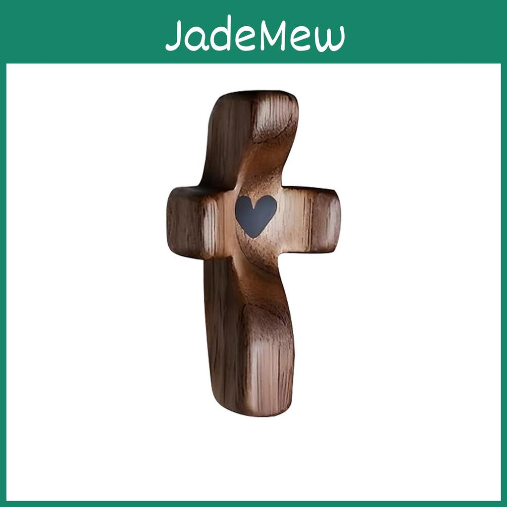 Black Walnut Cross Hand Carved Wooden Religious Pendant For Easter Gift