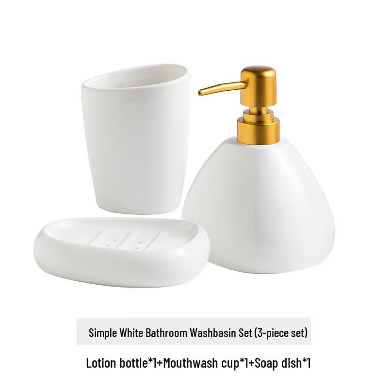 OLOEY Simple Ceramic Bathroom Vanity Set