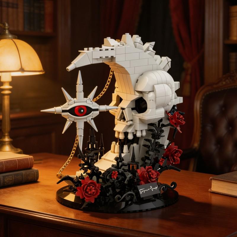 Gothic Skull Moon Star Building Blocks - Halloween Gift Set
