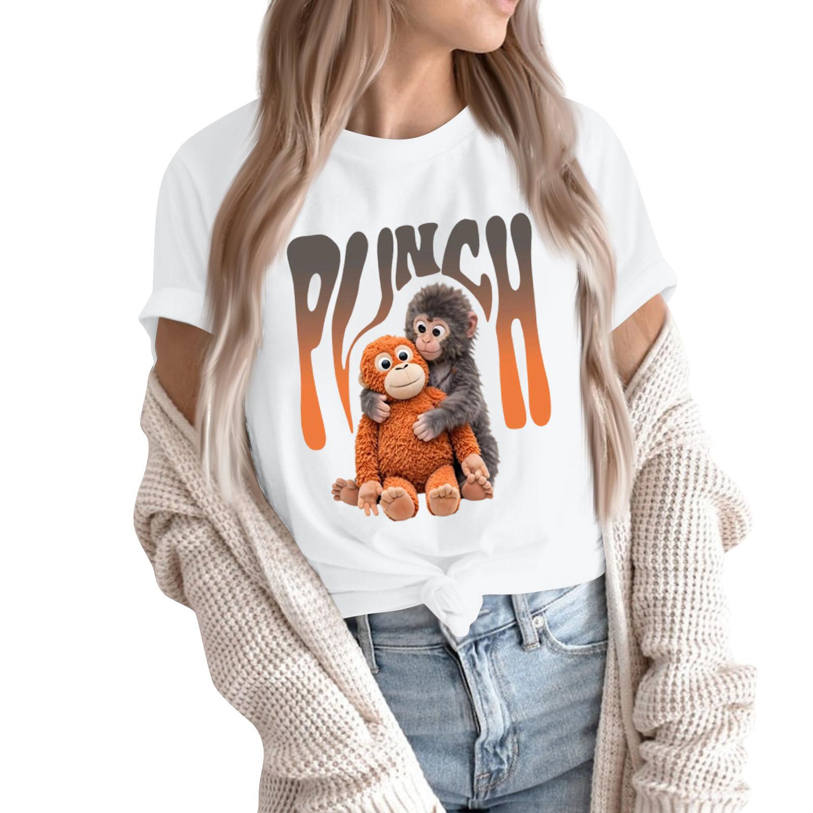 

Women s Casual Round Neck Short-sleeved Top XL білий