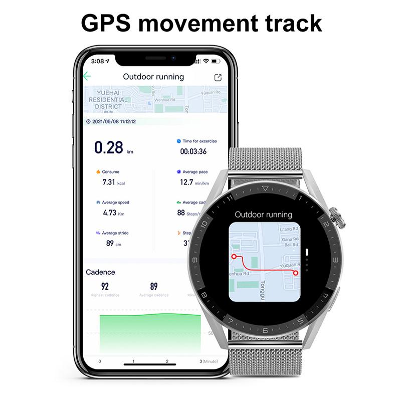 NFC Männer Smart Watch Fitness GPS Bewegungsverfolgung Bluetooth Anruf Frauen Smartwatch IP68 wasserdichte Sportuhren für Xiaomi iOS