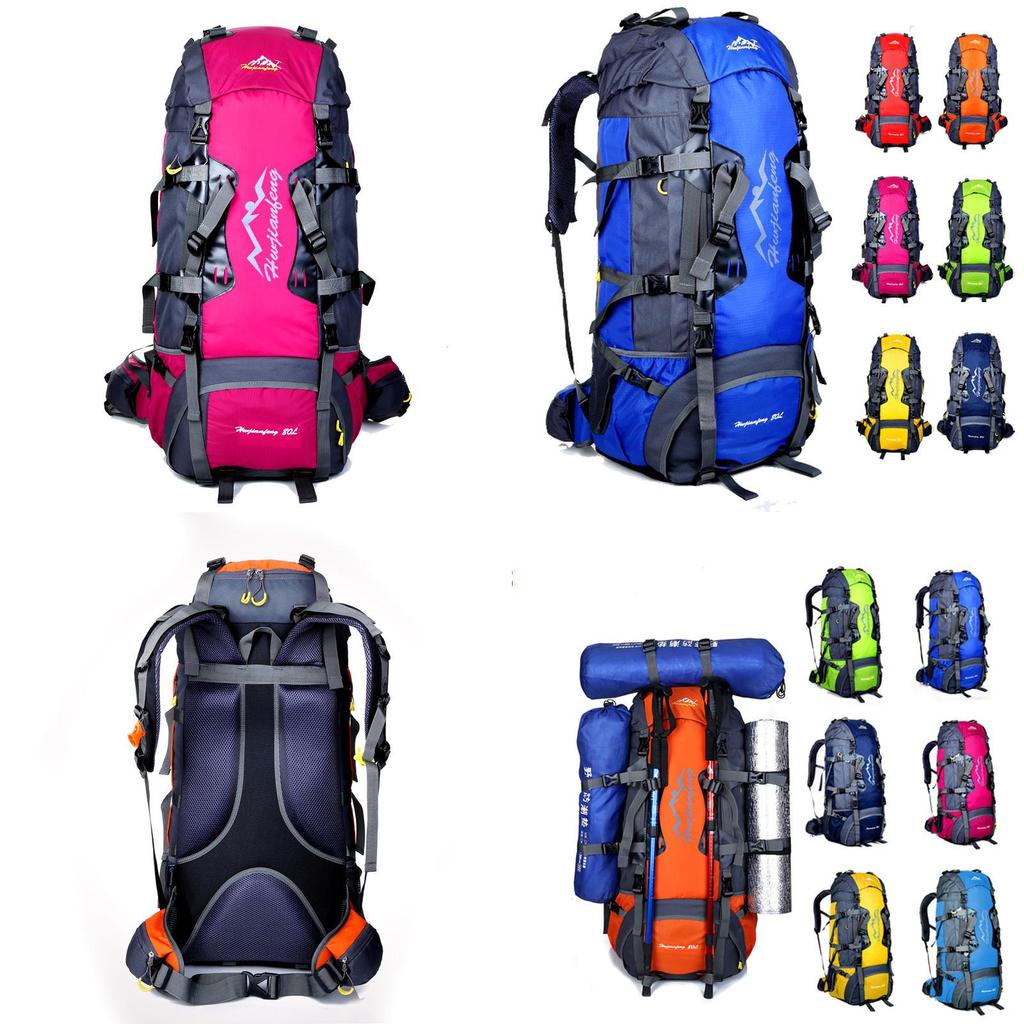 Marvel 80l Nylon Hiking Backpack With Ventilated Padding For Outdoor Adventures Special Characters Included