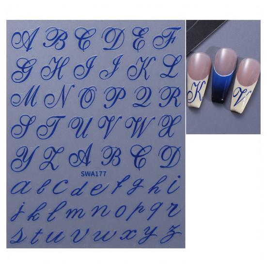 Yousheng English Letter Nail Art Stickers Self-adhesive DIY Alphabet Manicure Decoration Decals Women Nail Accessories for Home