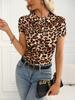 Ladies' Cute Cat Pattern 3D Printed Casual Short-sleeved T-shirt