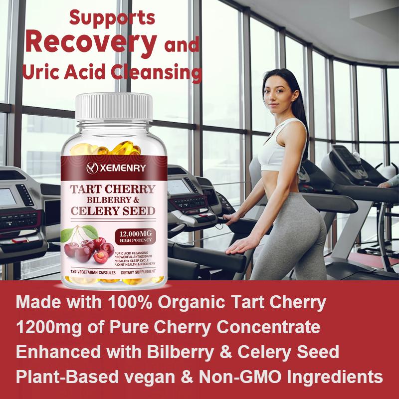 Tart cherry, blueberry, and celery 12000 mg - Powerful uric acid cleanser, supports joint health