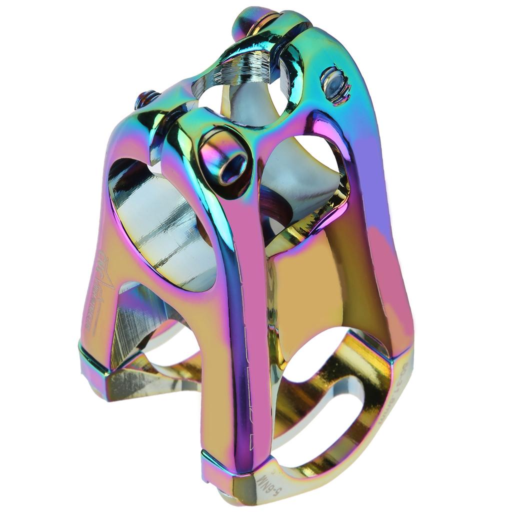 31.8x50MM Mountain Bike Handlebar Short Stem Riser Aluminum Alloy Bicycle Hollow Stem(Couleur eblouissante ) Couleur