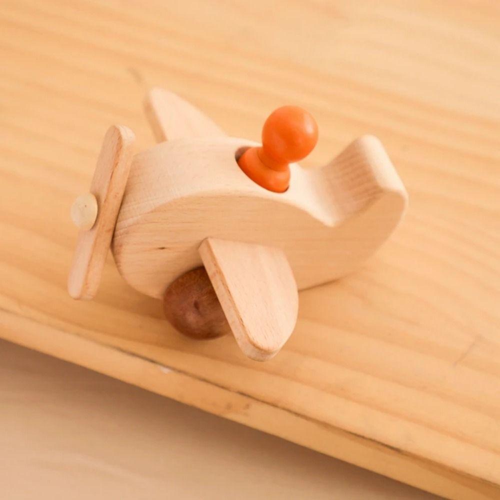 Brain Game Simulation Airplane Model Wooden Aircraft Montessori Toys  Kid Toy