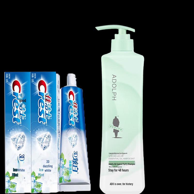 Набор зубной пасты Crest 3D White Arctic Mint и шампуня Adolf