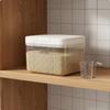 Rice Storage Container HumidityResistant Airtight Grain Dispenser QuickTouch Open Sealed Flour Bin