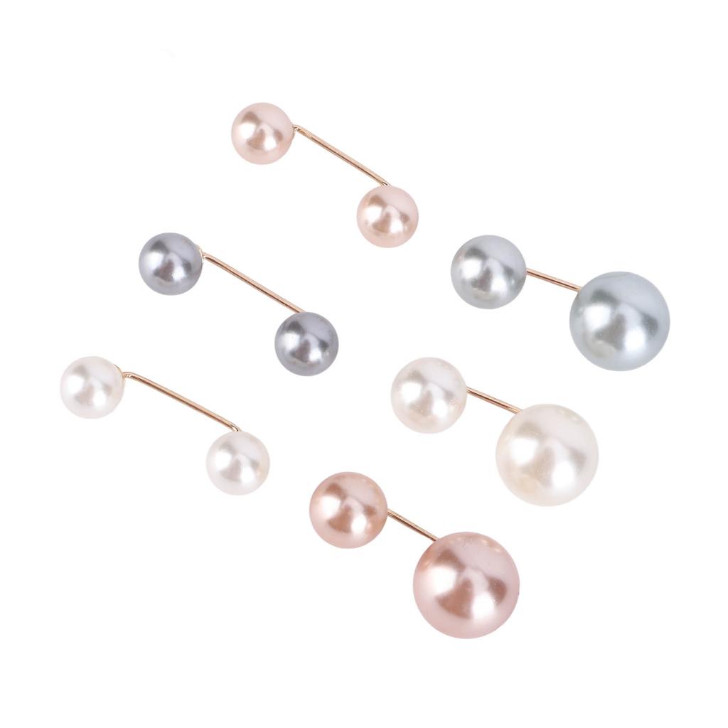 30 Pcs Brooch Pins Fashionable Durable Not Easily Fade Good Gloss Simple Classic Faux Pearl