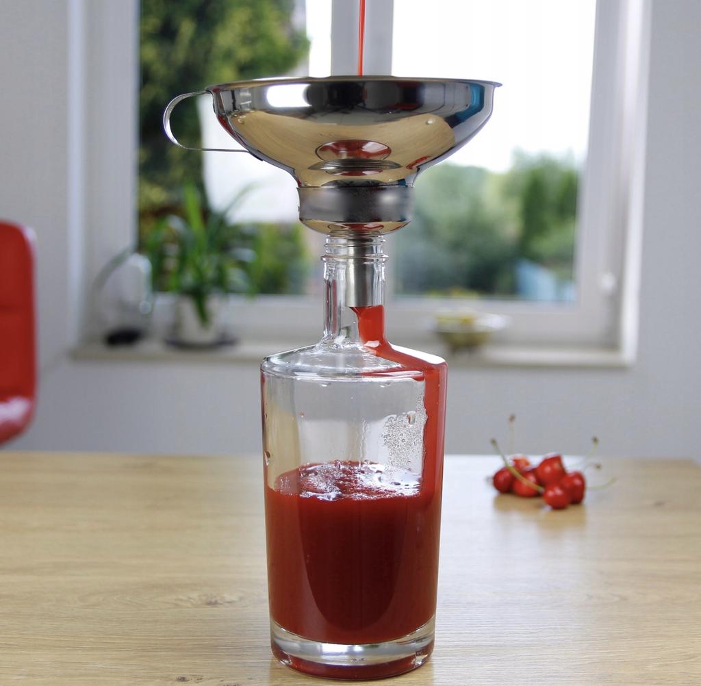 Steel Kitchen Funnel For Jars And Bottles + Strainer