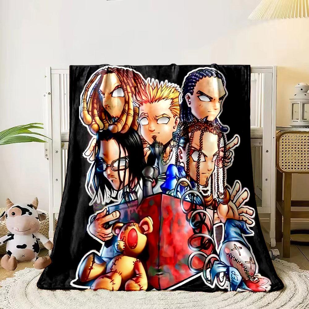 

Cartoonish characters with varied hairstyles, toys, and vibrant designs. for all seasons blanket lunch break throw gift 80cm x 120cm