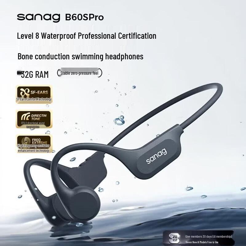 Sainn IPX8 Bone Conduction Swimming Earphones