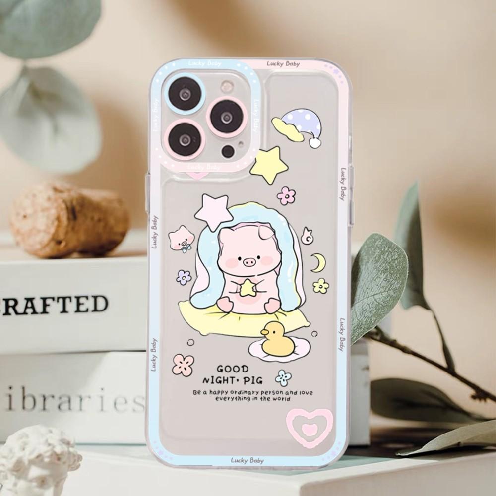 Niedliche Cartoon-Schwein-Telefonhülle für Redmi 7 8 9 A für Redmi Note 5 7 8 9 10 11 Pro Max 4G 5G Funfas