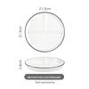 Portion Control Ceramic Plate: Round 3-Compartment, Square 5-Compartment for Diet & Kids' Meals
