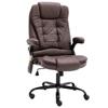 VidaXL Massage Office Chair Dark Brown Faux Suede Leather 20580