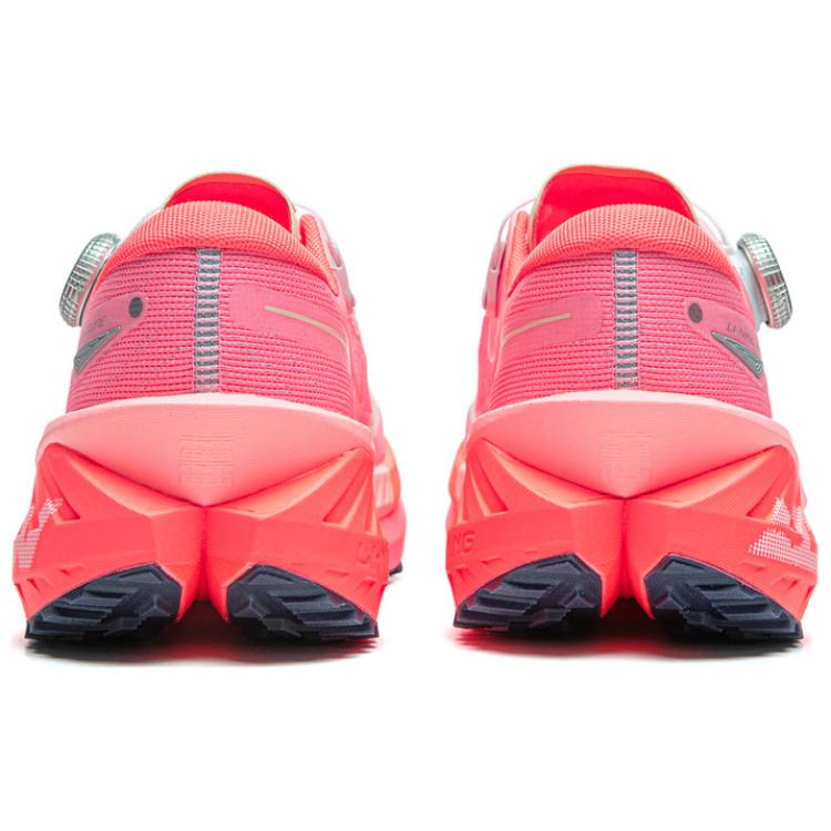 Li Ning Lu Pro Comfortable Fit Shock Absorption Durable Low Top Trail Running Shoes Men sneaker Pink ARNU001-6