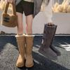 Snow Boots 2025 Tall Tube, Piled and Thickened Northeast Cotton Boots with Thick Soles and Two Warm Boots