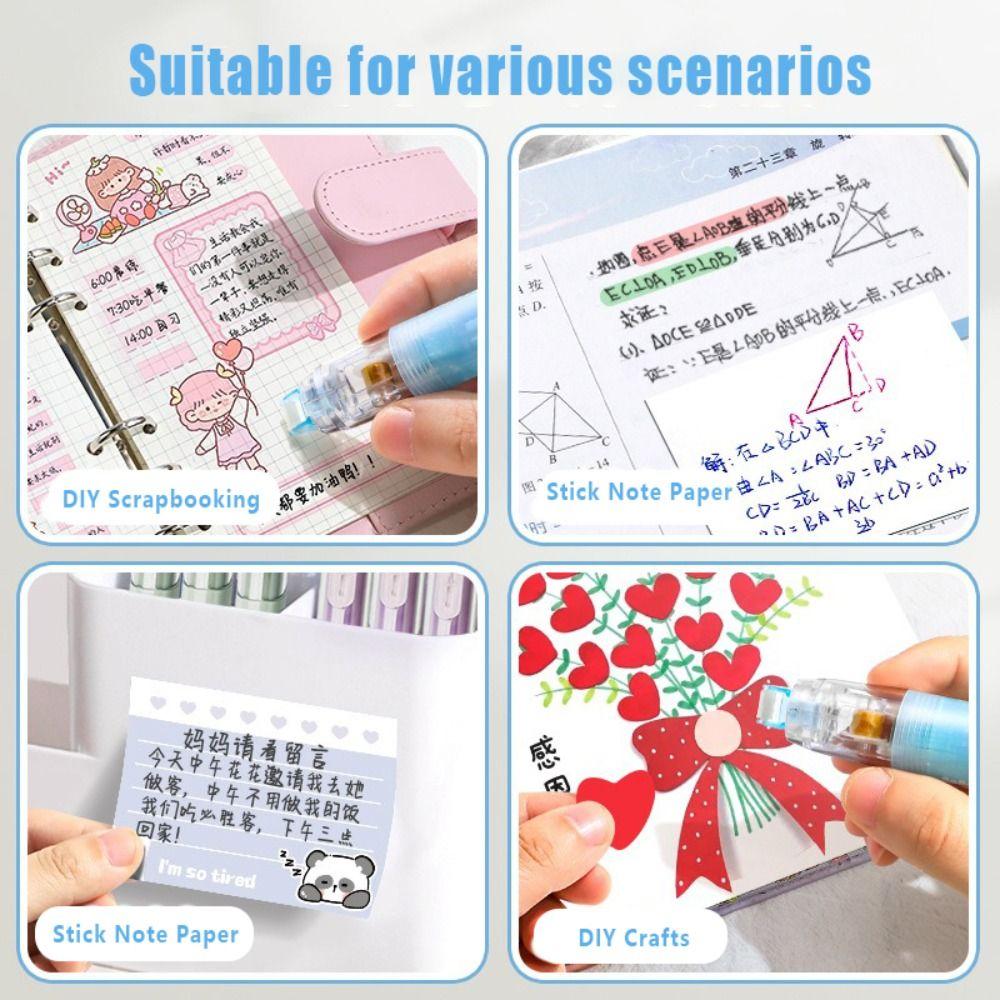 DIY Scrapbooking Dot Glue Press Type Double Sided Adhesive Glue Tape Student Stationery