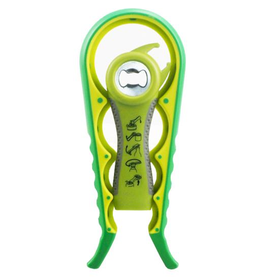 Set 5 Apribottiglie E Apriscatole Multiuso Con Manico In Silicone - Utensili Da Cucina Facili Per Anziani, Artrite E Mani Deboli (Rosso)