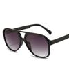 Aviator zonnebril met dubbele brug voor dames en heren, casual, modieus, anti-verblinding, ideaal voor autorijden, strand en reizen.