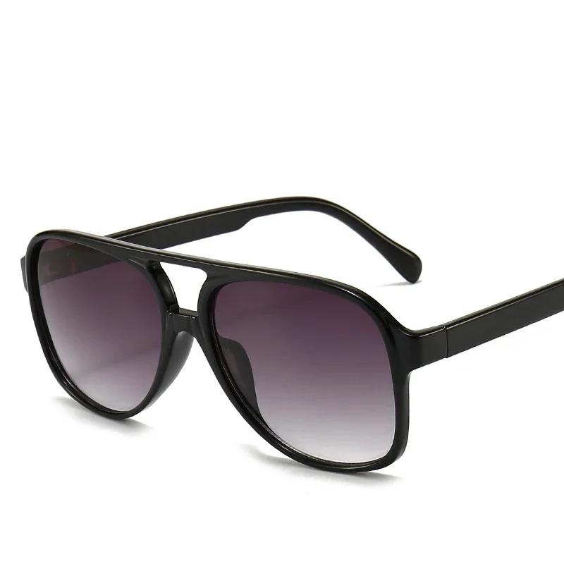 Aviator zonnebril met dubbele brug voor dames en heren, casual, modieus, anti-verblinding, ideaal voor autorijden, strand en reizen.
