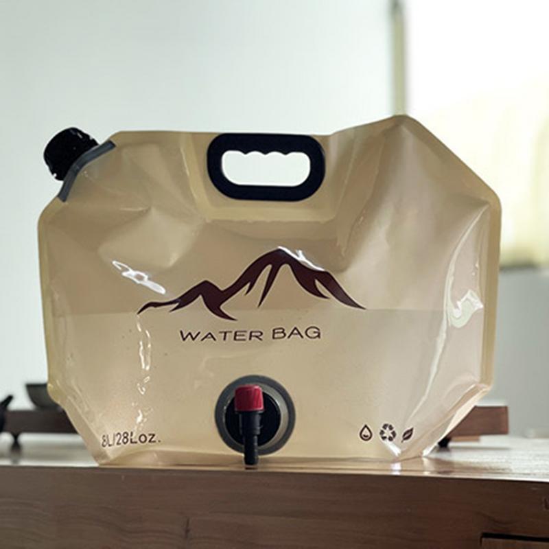 8L Camping Water Container Foldable Large Capacity Water Storage Jug Drink Storage Carrier Tank Water Storage Bag with Faucet