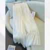 Apricot Glazed Ice Silk Women's Wide-Leg Pants: Summer 2026, Lightweight, Good Drape, 3/4 To 9/10 Length.