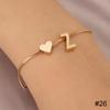 Simple Fashion Love Letter Bracelet Retro Adjustable Alloy Letter Bracelet Women Hand Jewelry Accessory