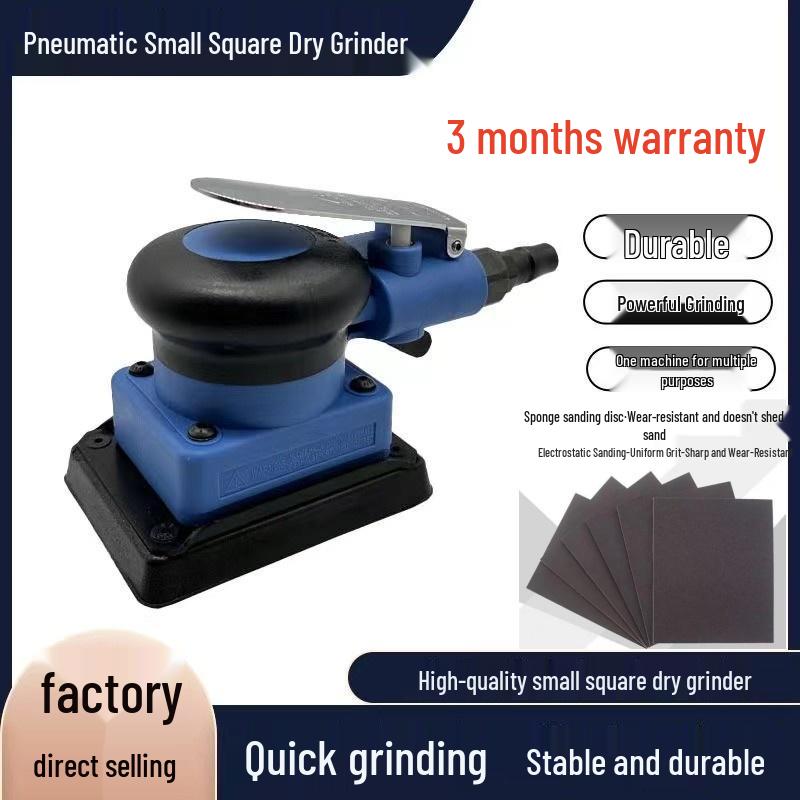 75x100 Square Pneumatic Sander - Car Paint Polishing & Dry Grinding Machine