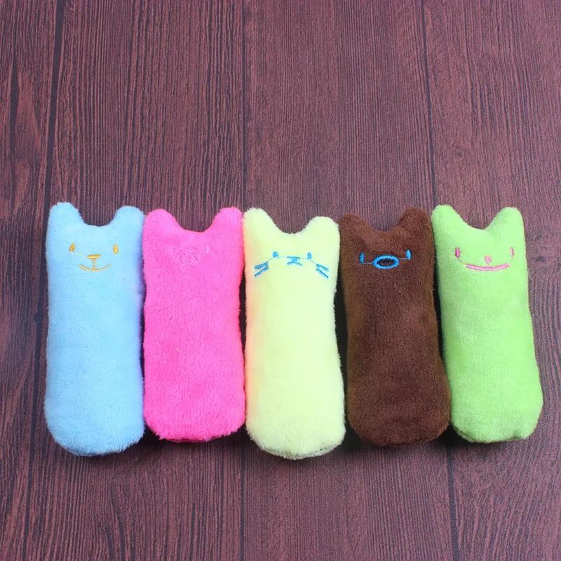 Practical Molar Cat Toy Cute Fun Interactive Plush Pet Chewing Sounding Kitten Claws Thumb Pillow Accessories