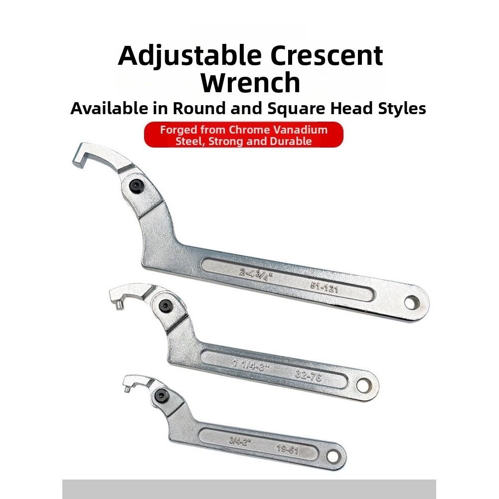 Adjustable Hook Spanner Wrench for Motorcycle Shocks with Non Slip Grip Handle