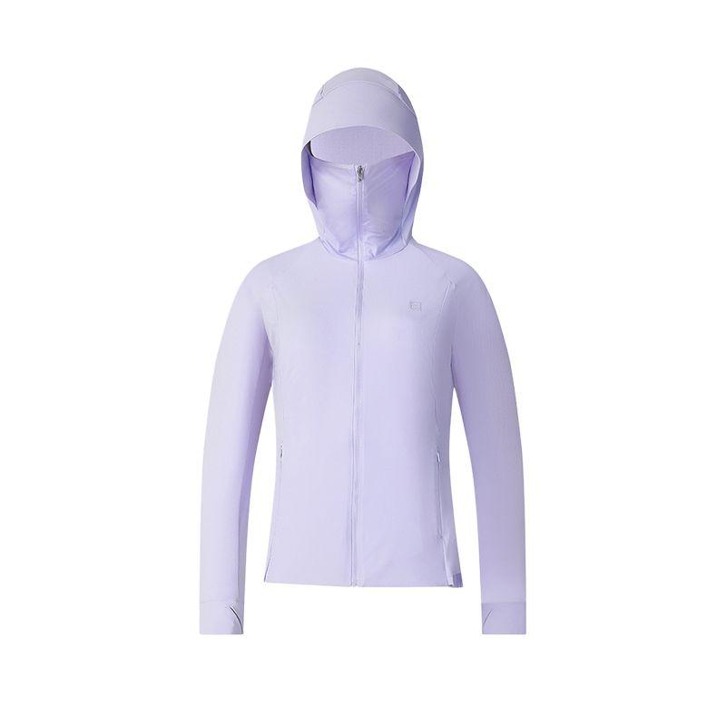 FILA Golf Series Brand Logo Solid Color Golf Knit Hooded Slim Fit Raglan Long Sleeve Jacket Women jackets Light-Purple A11W525506F-PU