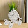 Pumpkin Shaped Metal Crafts Ornament Zinc Alloy Material Rhinestone Decorated Box  Desk Ornament