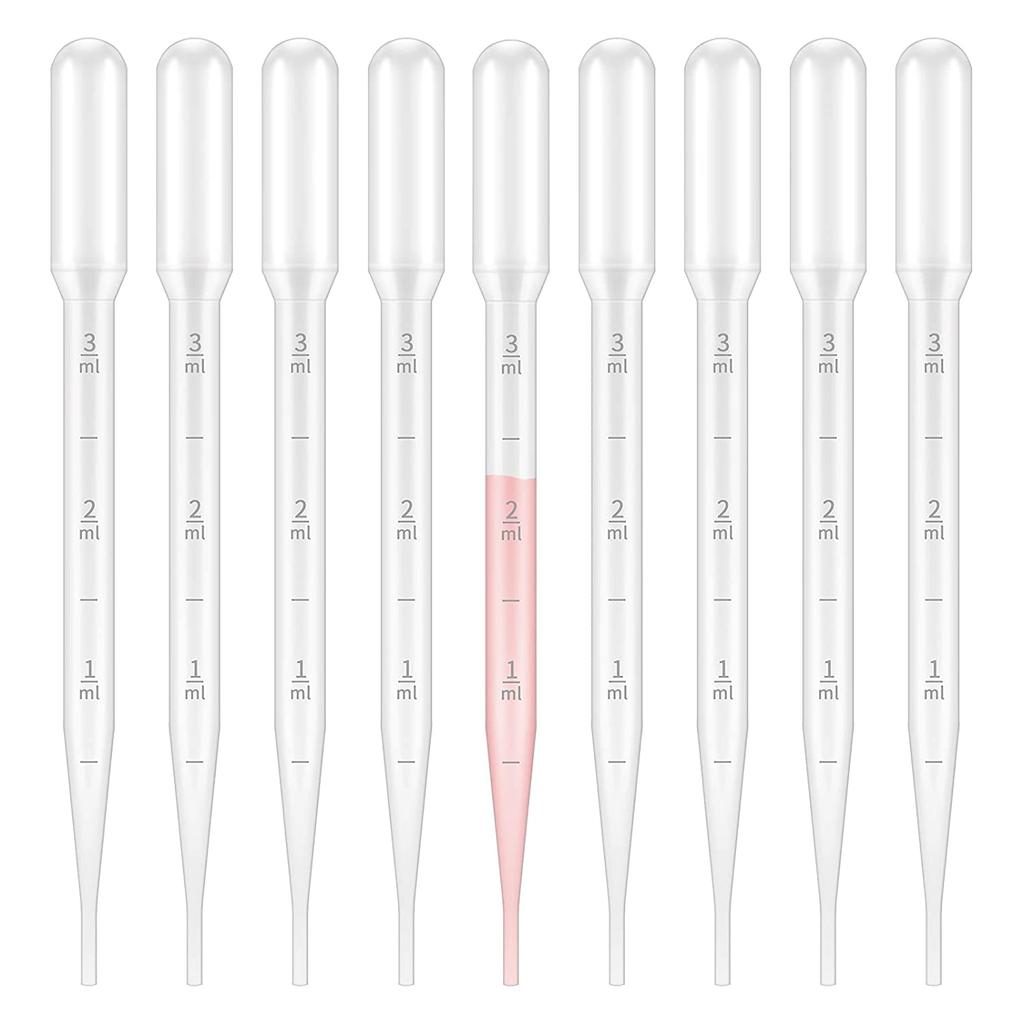 100PCS 3/5ML Practical Transparent Pipettes Disposable Safe Plastic Eye Dropper Transfer Graduated Pipettes Educational Supplies