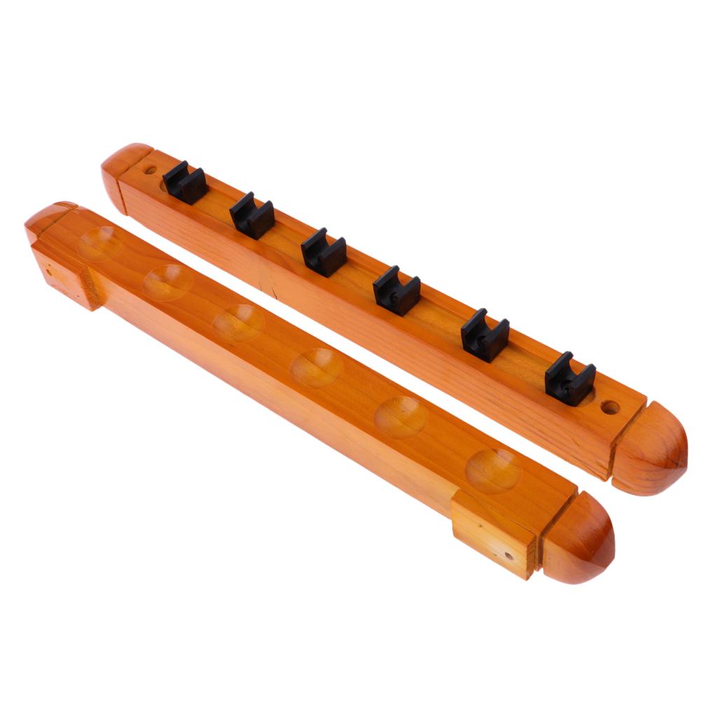 Billiard Pool Wall Mount Hanging 6 Cue Sticks Wood Rack Holder Parts for Snooker Billiard Pool Wall Mount Hanging 6 Cue Sticks Wood Rack Holder Parts for Snooker
