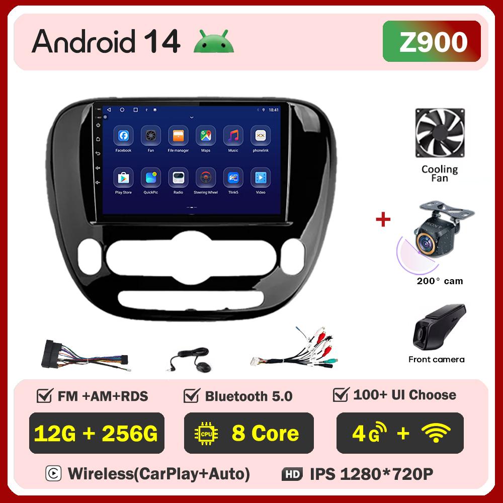 For KIA Soul 2013-2019 Car Radio Player Car Carplay Screen Autoradio Mirror Link Car Intelligent Systems Touch Screen AutoMotive