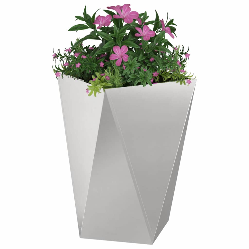 Plant Pot Silver 50 X 50 X 75 Cm Stainless Steel