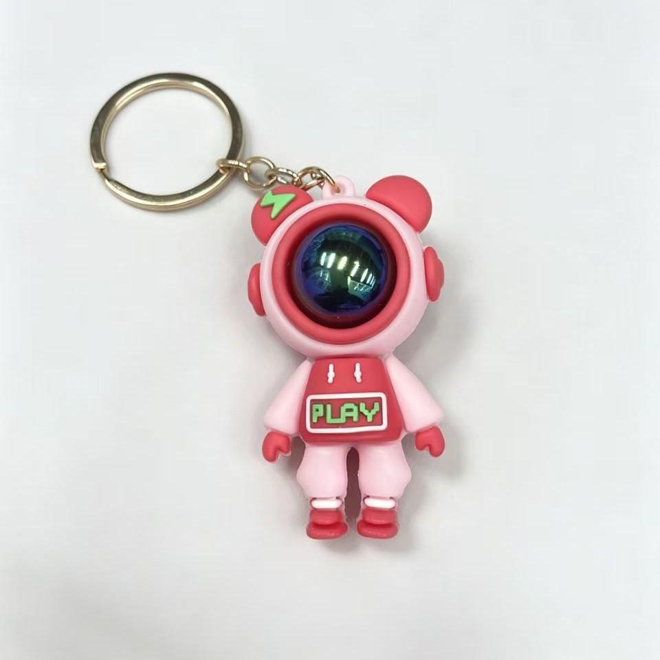 Creative Cartoon Lightning Astronaut Keychain & Backpack Pendant - Trendy Toy & Small Gift