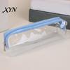 Portable Pen And Ink Holder Clear PVC Pencil Case, Waterproof Stationery Bag for Students, Transparent Tear-resistant Pouch School Exam, Large