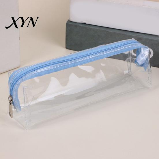 Portable Pen And Ink Holder Clear PVC Pencil Case, Waterproof Stationery Bag for Students, Transparent Tear-resistant Pouch School Exam, Large