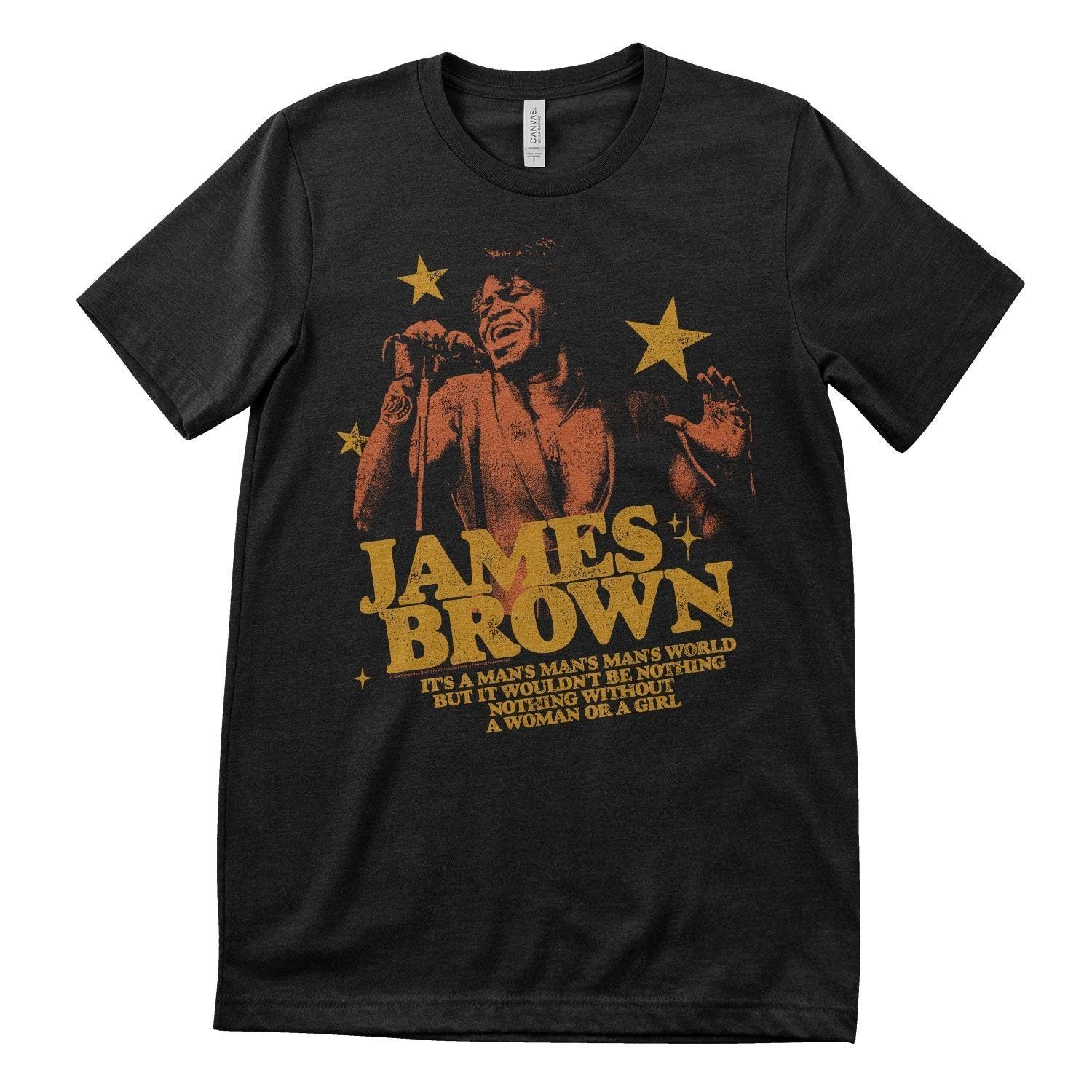 Officially Licensed James Brown It s The Men s World Gents T-Shirt XXL