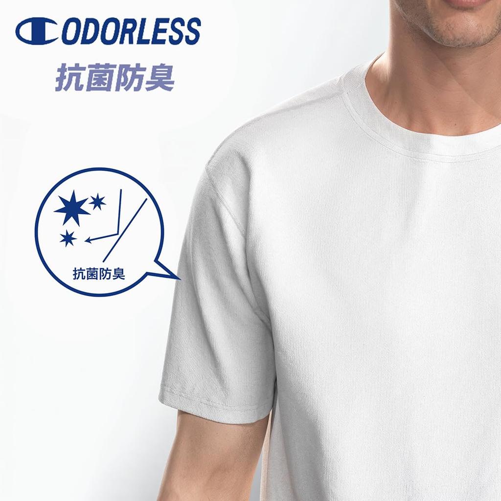 Champion Basic Sport Short Sleeve Sand Short Round Large UV Antibacterial and Odor Quick Graphic Rubber Print Men's T-Shirt, Beige, C3-BS327L, Sleeve,