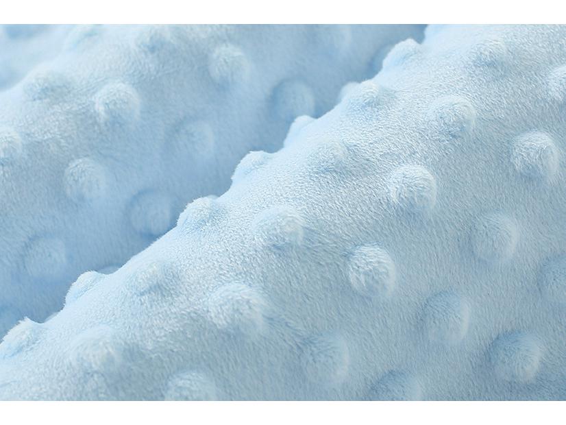 Newborn Mung Bean Velvet Soothing Baby Swaddle Blanket with Double Layer Edging and Bubble Press Design