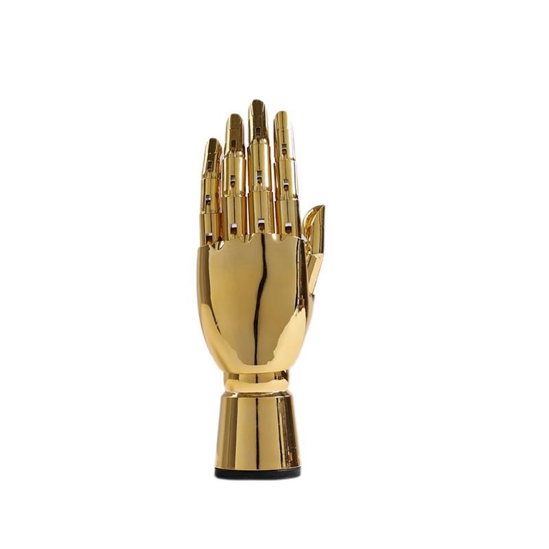 Electroplated Jewelry Display Stand: Mannequin Hand for Clothing Store Window, Glove Rack, and Ornament Display