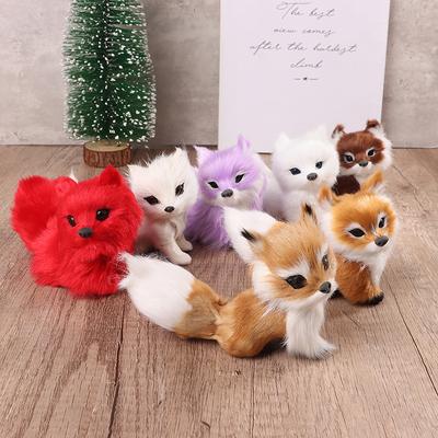 Simülasyon Hayvan Tilkiler Peluş Dekor Oyuncak Bebek Çocuklar İçin Çocuk Doğum Günü Hediyesi