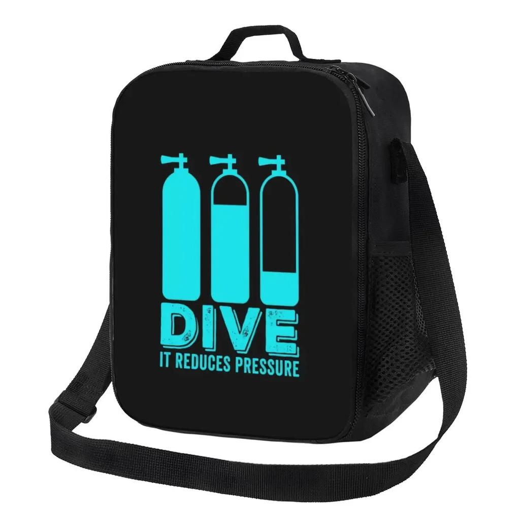 Normal People Scuba Diving Insulated Lunch Bag for Work School Dive Resuable Thermal Cooler Bento Box Women Kids