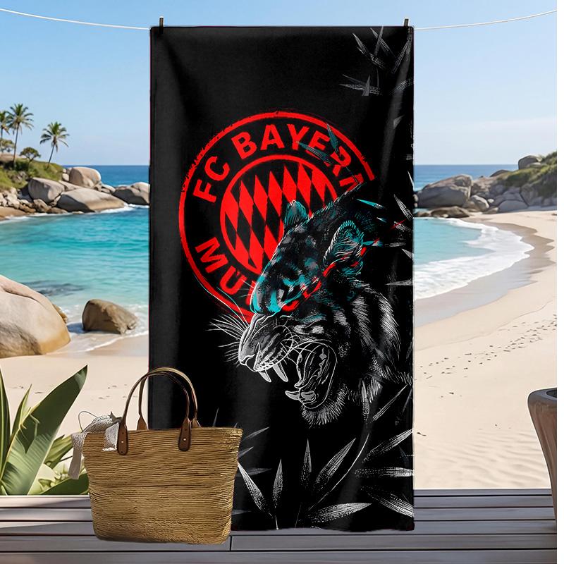 Toalla de Playa Estampada del Bayern Secado Rápido Suave Portátil Grande Rectangular Manta de Playa para Viajes Piscina
